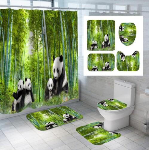 Panda Bamboo Forest Animals Shower Curtain for Fun Bathroom Decor