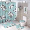 Pandas Love Bamboo Shower Curtain for Bathroom - Unique and Cute Shower Curtain Ideas for Nature Lovers