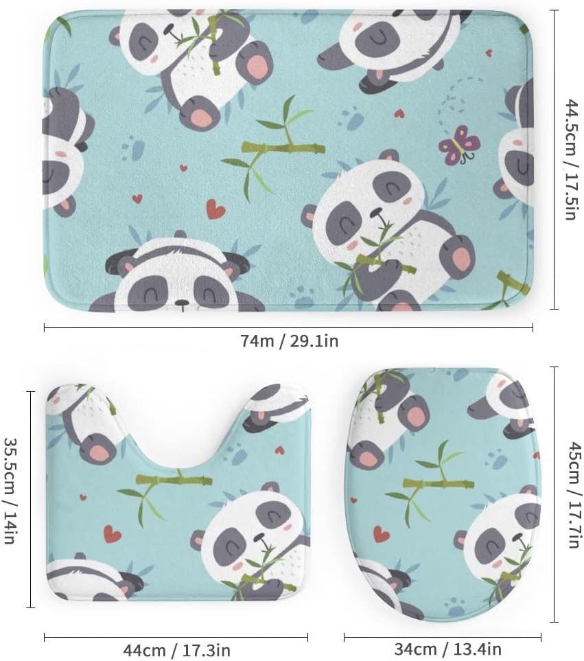 Pandas Love Bamboo Shower Curtain for Bathroom - Unique and Cute Shower Curtain Ideas for Nature Lovers
