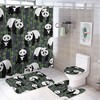 Pandas and Bamboo Shower Curtain for Bathroom - Cute and Fun Shower Curtain Ideas for Home