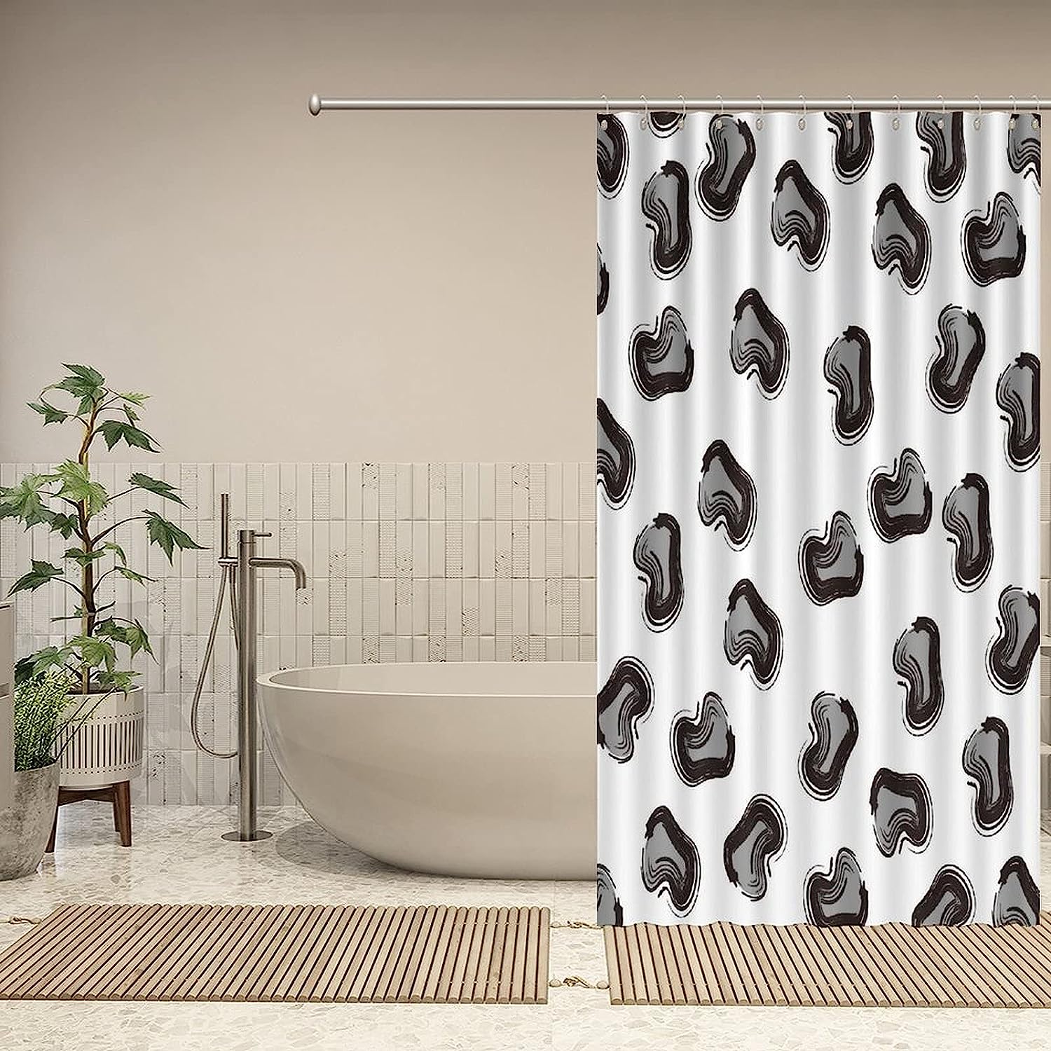 Pantherine Print Shower Curtain - Custom Durable Fabric - Image 4