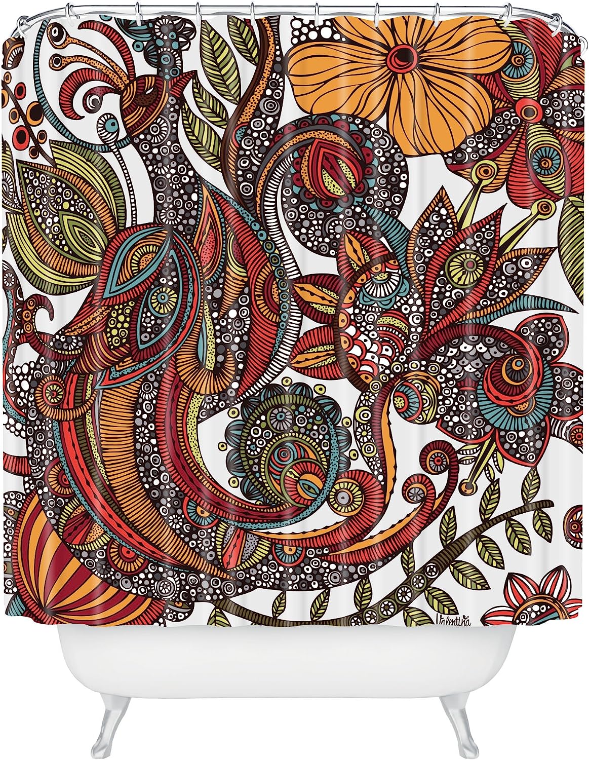 Paradise Bird Shower Curtain By Valentina Ramos - A Tropical And Exotic Addition To Your Bathroom