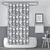 Paris Catacombs Skull Print Shower Curtain for a Eerie and Historical Bathroom