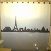 Paris Cityscape Shower Curtain with Eiffel Tower Design, Perfect for French Themed Decor 