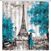 Paris Eiffel Tower Shower Curtain, Modern Painting Design, Stylish Bathroom Decor