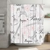 Paris Eiffel Tower Shower Curtain with a Lady Dress Design