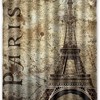 Paris Eiffel Tower Vintage Bathroom Shower Curtain for Romantics
