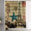 Paris Eiffel Tower and Sea Creatures Waterproof Shower Curtain for Your Chic Bathroom