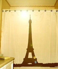 Parisian Eiffel Tower Shower Curtain For Chic Bathroom Decor