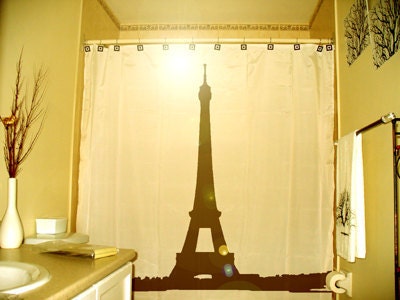 Parisian Eiffel Tower Shower Curtain For Chic Bathroom Decor