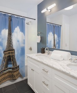 Parisian Eiffel Tower Shower Curtain For Sophisticated Bathroom Decor