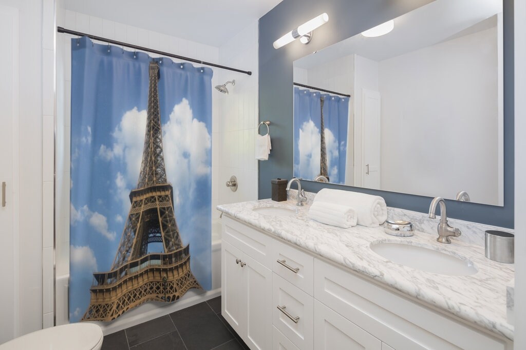 Parisian Eiffel Tower Shower Curtain For Sophisticated Bathroom Decor