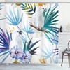 Parrot Palm Watercolor Print Shower Curtain for a Colorful Bath
