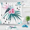 Parrots Watercolor Tropical Leaf Flower Shower Curtain for Bathroom 