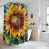 Passionate and Surreal Kansas State Flower Sunflower Shower Curtain for a Natural Bathroom Look