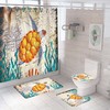 Pastel Baby Sea Turtle Print Shower Curtain Waterproof Fabric for Cute Bathroom Decor