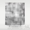 Pastel Grey Geometric Soft Flannel Look Shower Curtain for Neutral Home Bath Decor