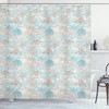 Pastel Nautical Shower Curtain with Toned Seashells Print - Perfect Addition to Your Bathroom Decor