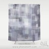 Pastel Purple Gentle Tones Geometric Pattern Shower Curtain for Soft Flannel Look Bathroom Decor