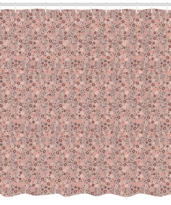 Pastel Spring Petals Flowers Print Shower Curtain For Delicate Bathroom Decor