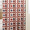 Patriotic American Flag Xadrez Star Cortina Patchwork Tema Estrelas Azul Vermelho Novo Shower Curtain