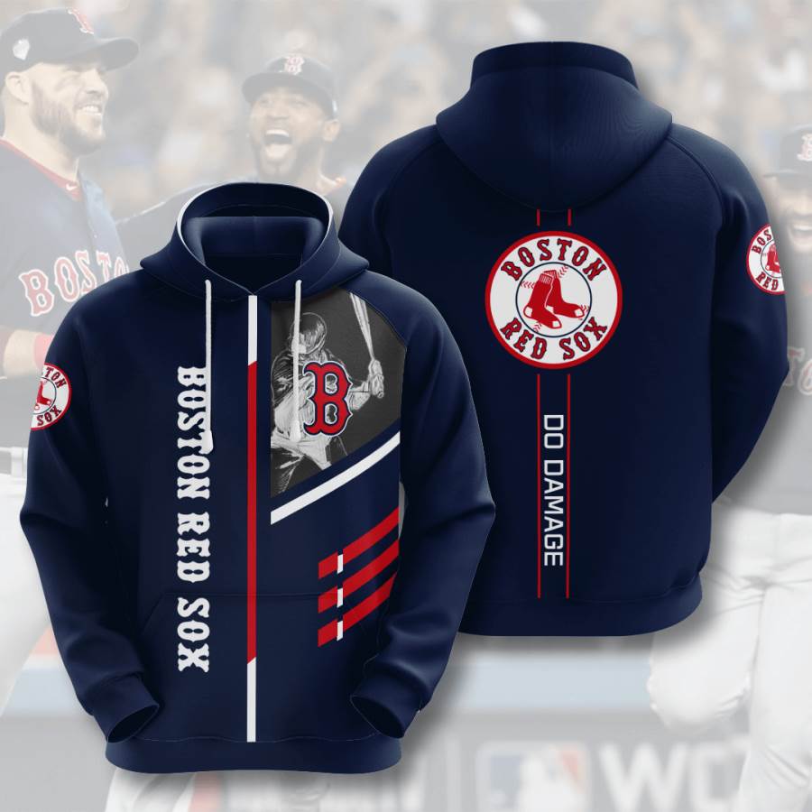 Patriotic Baseball Mlb Boston Red Sox Usa All Over Print Hoodie