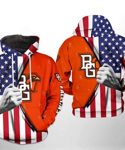 Patriotic Bowling Green Falcons Ncaa Us Flag 3D Hoodie