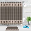 Patriotic Checkered Stars and Stripes Shower Curtain for Bathroom Decor