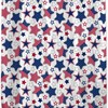 Patriotic Stars Shower Curtain - 4th of July Independence Day Red, Blue Stars Theme