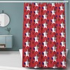 Patriotic Stars and Stripes American Flag Shower Curtain - Waterproof Fabric Bathroom Decor 