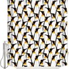Pattern With Cute Penguins Cartoon Fun Art Shower Curtain For A Playful Bathroom