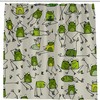 Patterned Frogs Bath Shower Curtain with Fabric and 12 Curtain Bathroom Accessories, Waterproof Bathroom Decor Curtain