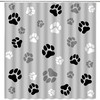Paw Print Shower Curtain for Animal Lovers and Pet Owners