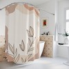 Peaceful And Neutral Warm Earth Color Abstract Pattern Shower Curtain Or Mat For Bathroom
