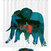 Peaceful Elephant Waterproof Shower Curtain, Decorative Bathroom Accessory 