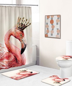 Peaceful Flamingo Shower Curtain For A Relaxing Bathroom