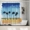 Peaceful Palm Trees Shower Curtain Waterproof For Bathroom Decor