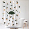 Peach Fruit Printed Pattern Shower Curtain For A Fresh And Fruity Bathroom