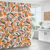 Peach Home Bathroom Decor Hanging Fabric Shower Curtain