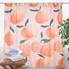 Peach Print Allover Fruits Shower Curtain - Waterproof Bath Curtain For Bathroom Decorr - 175X220Cm