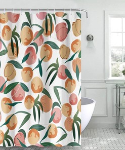 Peachy Pink Boho Shower Curtain for Cute and Stylish Bathroom Decor