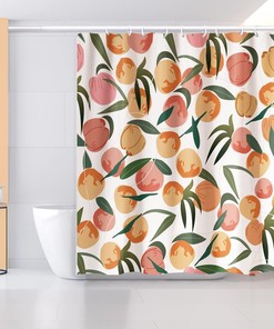 Peachy Pink Boho Shower Curtain for Cute and Stylish Bathroom Decor