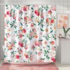 Peachy Pink Fruit Shower Curtain For An Aesthetic Bathroom Decor