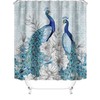 Peacock Bathroom Cove Vintage Shower Curtains Decorative 