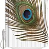 Peacock Feather Design Shower Curtain Art Painting