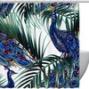 Peacock Feather Jungle Colorful Fabric Shower Curtain for Bathroom Decor