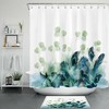 Peacock Feather with Green Eucalyptus Leaves Print Shower Curtain, Perfect for a Unique and Elegant Bathroom