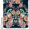 Peacock Garden Fabric Shower Curtain for Bathroom Decor with Elegant and Colorful Design