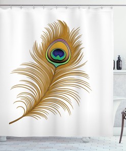Peacock Wild Bird Print Animal Shower Curtain For Bathroom Decor