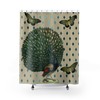 Peacock and Butterfly's Waterproof Shower Curtain